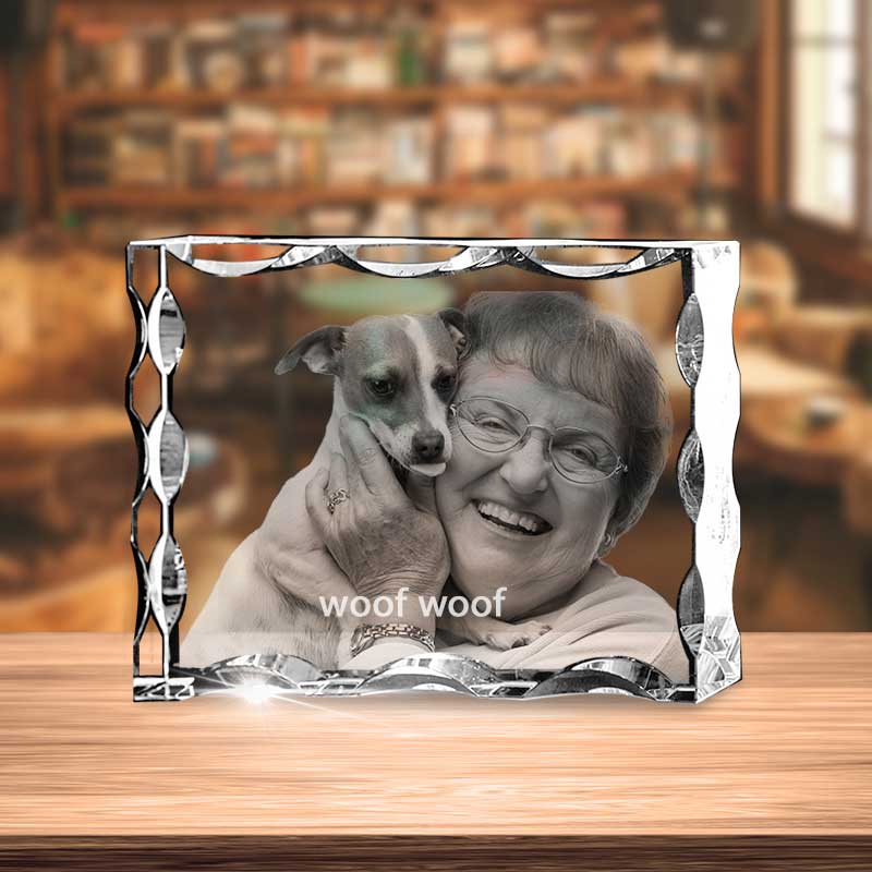 Serrated Crystal Landscape for Pet Lovers - 2D - The best 3D crystal gifts in the world!