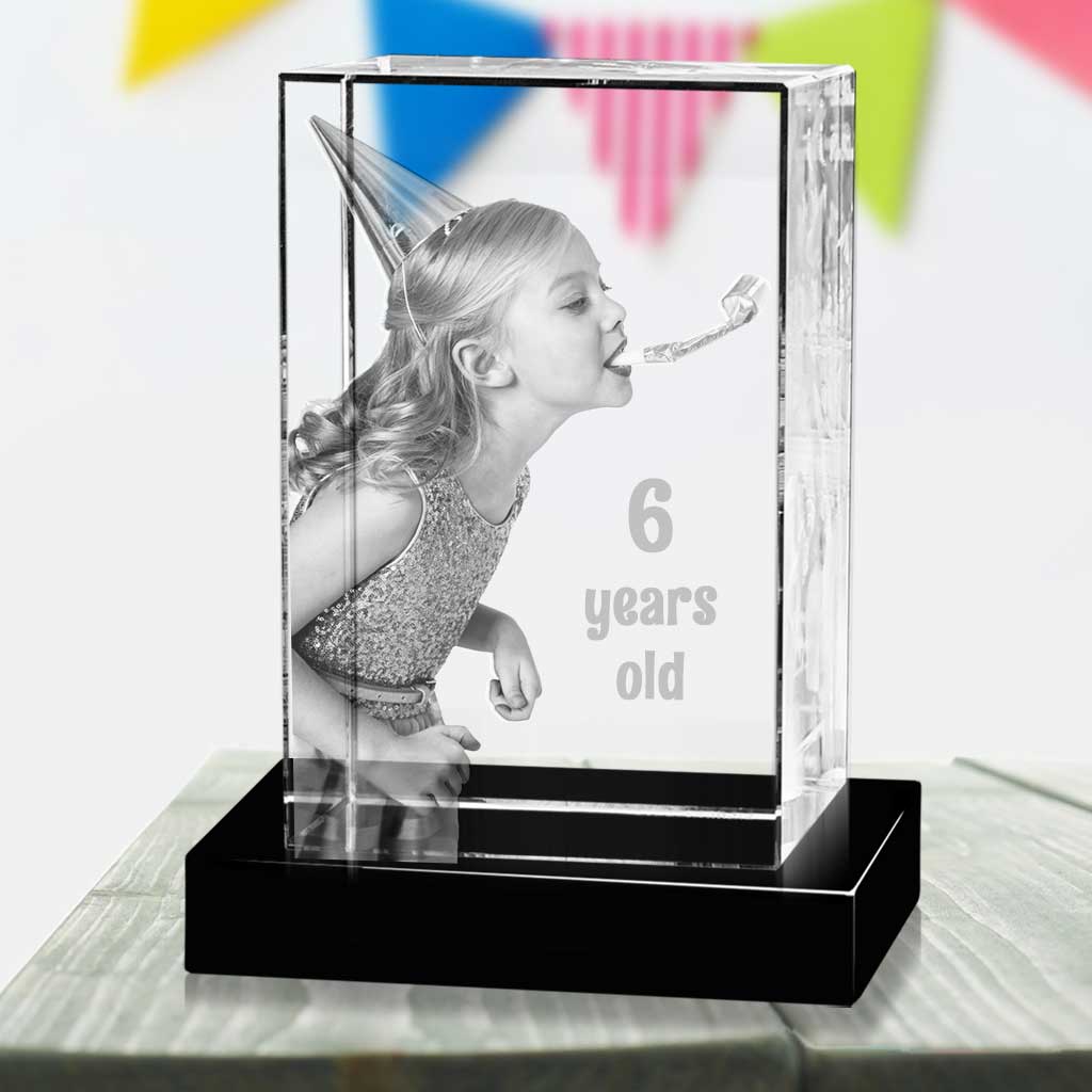 Personalized 3D Christmas photo crystal gift – Christmas Portrait