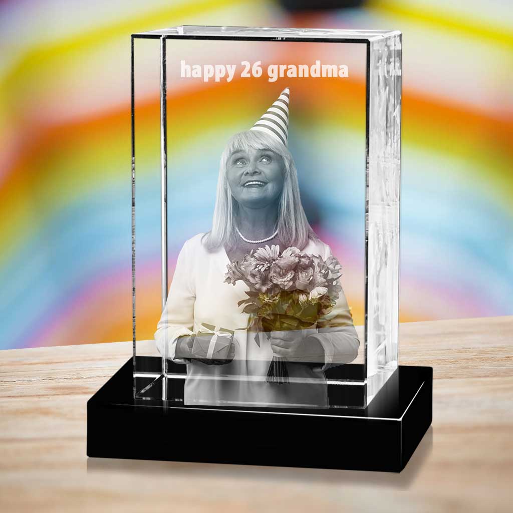 Personalized 3D Christmas photo crystal gift – Christmas Portrait